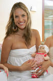 Super model Alessandra Ambrosio poses at Alessandra Ambrosio's Baby Shower at a private residence in Los Angeles