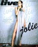 Angelina Jolie naked covered with silver sheet in older photoshoot used by Live magazine