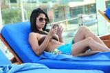 Roselyn Sanchez in bikini top candids at a resort in Panama